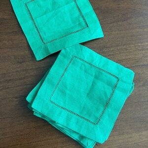 Green Cloth Napkins Set